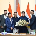 NITMA Delegation Enjoys Brief Yet Meaningful Exchange with Goyal, Prasada